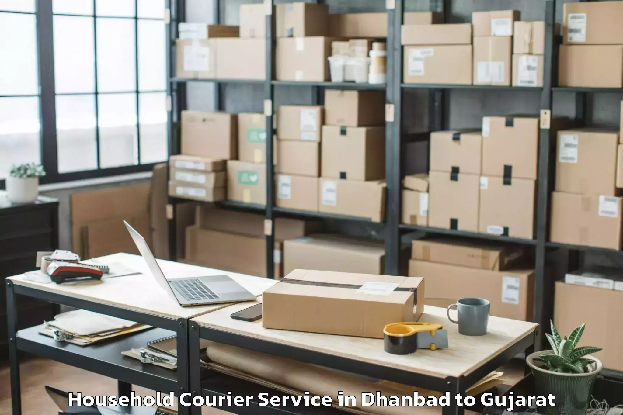 Book Your Dhanbad to Kandla Port Household Courier Today